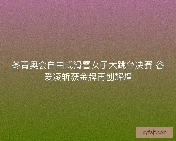 冬青奥会自由式滑雪女子大跳台决赛 谷爱凌斩获金牌再创辉煌